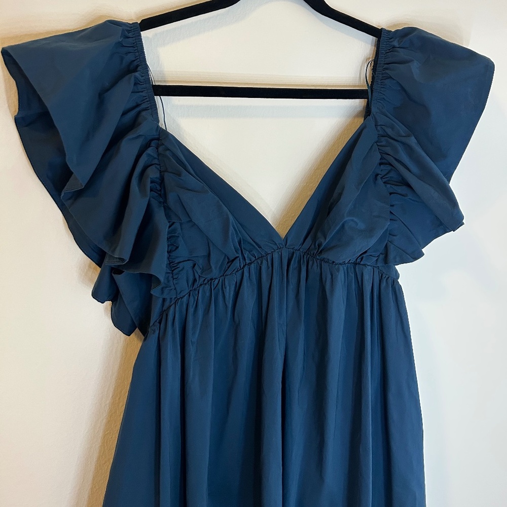 Day + Moon Tie-Back Ruffle Mini Dress - Picture 4 of 7